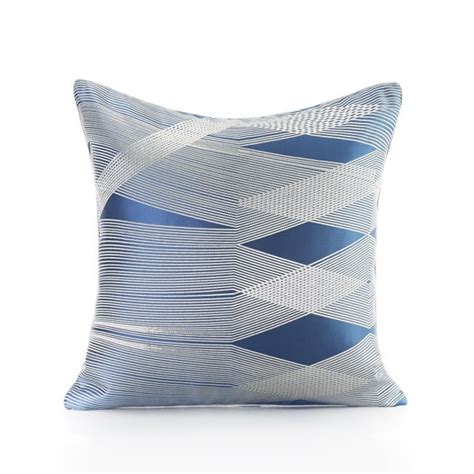 blue and silver cushions